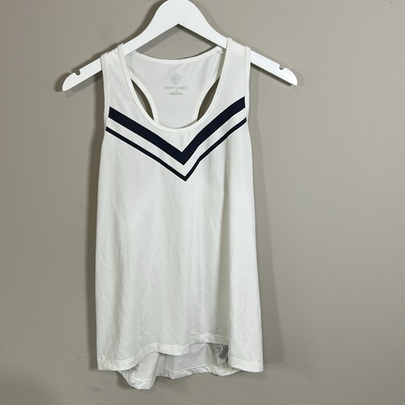 Tory Burch SET Skort and Chevron Tank Top White Green Sport Coolmax Sz M - Picture 9 of 15